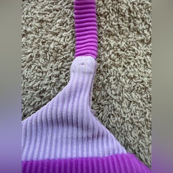 NEW - Beach Riot - Calista Striped One Piece - LAVENDER VIOLET COLORBLOCK - Picture 7 of 9